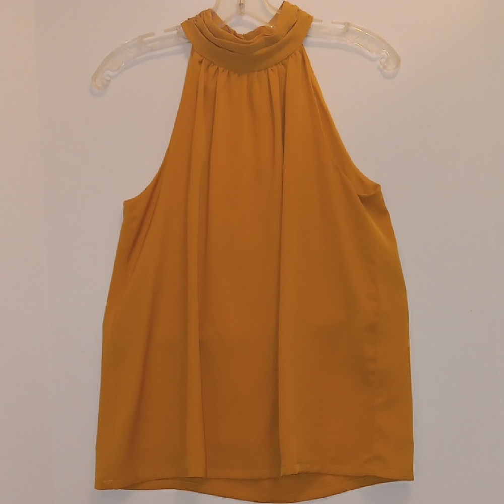 YELLOW HALTER TOP SIZE S